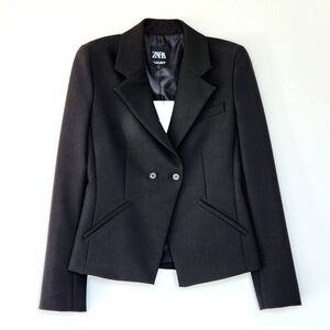 Zara Black Blazer Jacket Women's Size L NEW